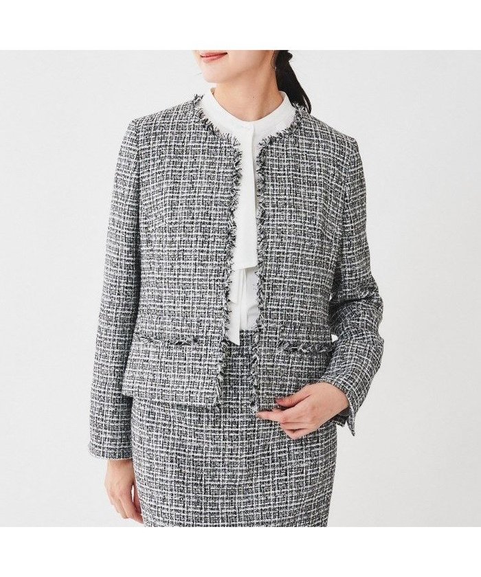 【アンタイトル/UNTITLED】の【入卒/セレモニー/通勤】ラメツイード ノーカラージャケット インテリア・キッズ・メンズ・レディースファッション・服の通販 founy(ファニー) https://founy.com/ ファッション Fashion レディースファッション Fashion for Women アウター Coat / Outerwear Collection レディースジャケット・軽アウター Jackets ノーカラージャケット / シンプル上品コーデ Collarless Jackets おすすめ Recommended / Our Picks アクリル Acrylic Material コンパクト Compact, Small Size シンプル Simple, Minimal ジャケット Jacket, Outerwear ストレッチ Stretch, Stretchy Fabric スマート Smart, Elegant セットアップ Set-Up, Coordinated Outfit セレモニー Ceremony ツイード Twill, Twill Weave フリンジ Fringe, Tassel ポケット Pocket, Pocket Detail エレガント 上品 Elegant 定番 Standard, Basic Item ビジネス 仕事 通勤 Business / Work / Commuting |ID: prp329100004728841 ipo3291000000034614643