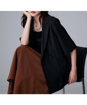 【アンタイトル/UNTITLED】の【吸水速乾/洗える】ハーフスリーブジャケット 人気、トレンドファッション・服の通販 founy(ファニー) ファッション Fashion レディースファッション Fashion for Women アウター Coat / Outerwear Collection レディースジャケット・軽アウター Jackets 洗える Machine Washable 吸水 Absorbent, Quick-Dry ジャケット Jacket, Outerwear スマート Smart, Elegant ダブル Double, Double-Breasted デニム Denim, Jeans Material トレンド Trend, Trending Now ポケット Pocket, Pocket Detail 半袖 Short Sleeve, Half Sleeve リラックス Relax, Relaxed Fit おすすめ Recommended / Our Picks |ID:prp329100004728845