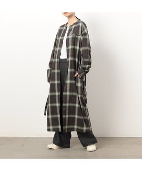 【コムサイズム/COMME CA ISM】の起毛チェック シャツワンピース 人気、トレンドファッション・服の通販 founy(ファニー) ファッション Fashion レディースファッション Fashion for Women ワンピース Dresses シャツワンピース / 1枚で着映えコーデ Shirt Dresses 秋 Autumn シャンブレー Chambray, Denim-Like Fabric ストレート Straight, Straight Cut チェック Check, Plaid, Tartan ポケット Pocket, Pocket Detail リボン Ribbon, Bow ループ Loop, Loop Knit ワンポイント One Point, Statement Accent 冬 Winter / This Winter エレガント 上品 Elegant |ID:prp329100004728869