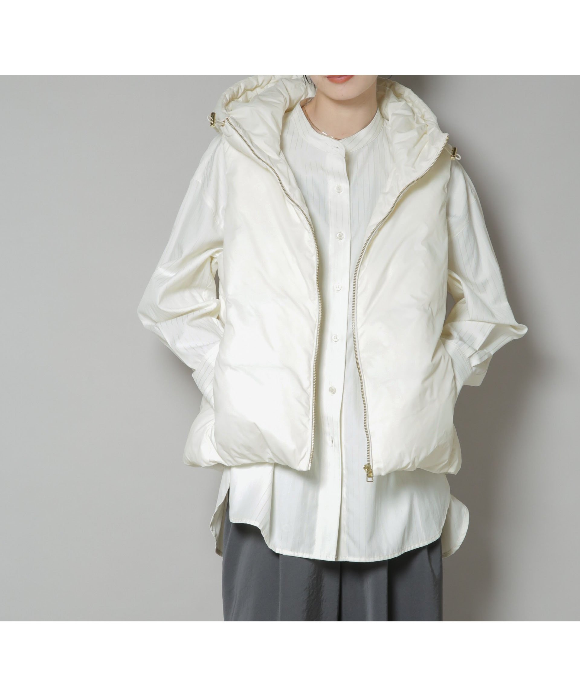 【ナノ ユニバース/nano universe】の撥水加工ライトダウン フードジップアップベスト インテリア・キッズ・メンズ・レディースファッション・服の通販 founy(ファニー) ファッション Fashion レディースファッション Fashion for Women アウター Coat / Outerwear Collection トップス・カットソー Cut & Sew Tops ベスト&ジレ / 重ね着スタイル Vests & Gilets スウェット / スエット Sweatshirt, Sweatwear ダウン Down, Puffer ポケット Pocket, Pocket Detail 再入荷 Restock / Back in Stock エレガント 上品 Elegant 2025年 2025 2025-2026秋冬・A/W Autumn/Winter 2025–26 AW25–26 アイボリー7|ID: prp329100004728927 ipo3291000000034698782