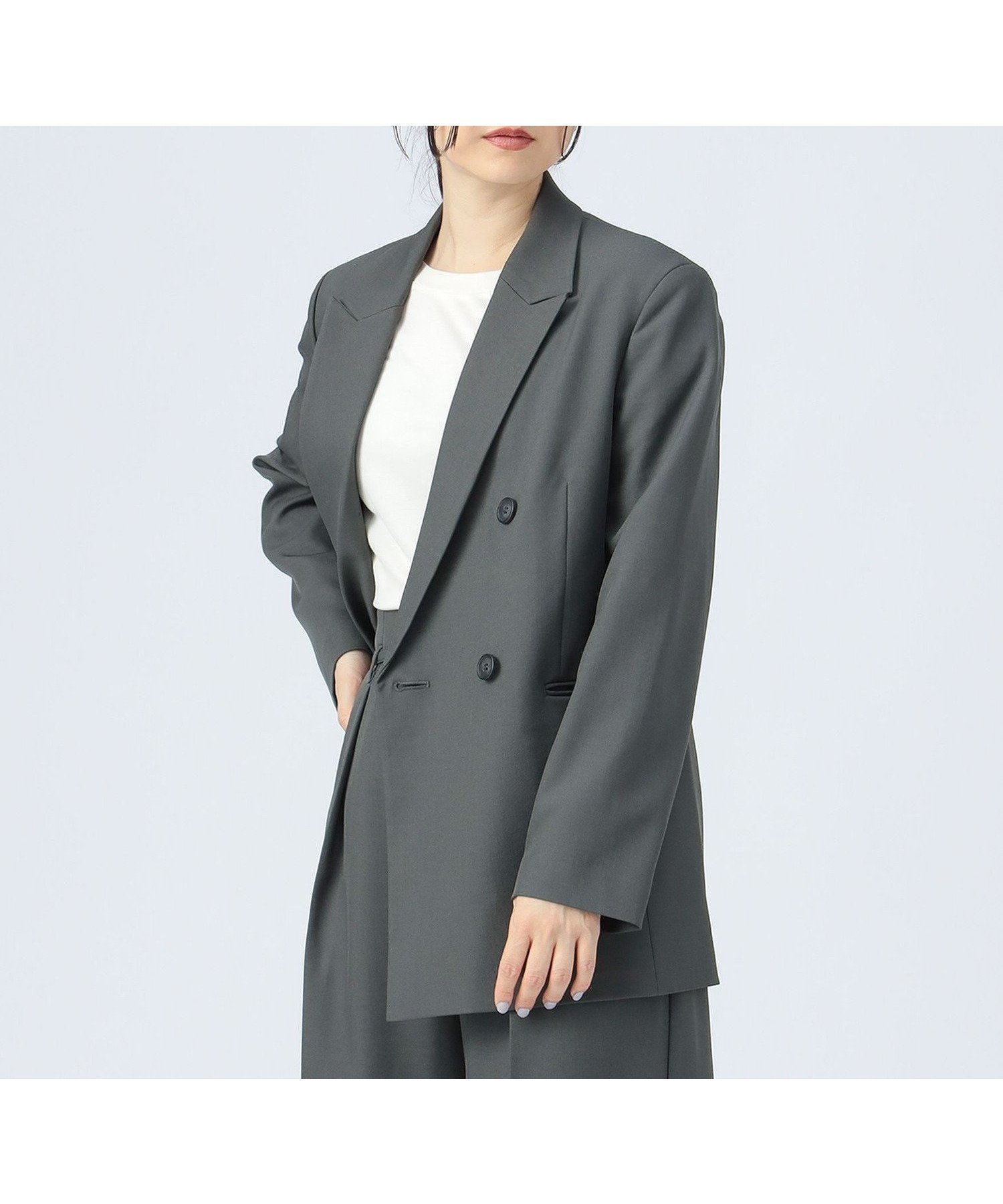 【ビームス ハート/BEAMS HEART】のオーバー ダブルジャケット インテリア・キッズ・メンズ・レディースファッション・服の通販 founy(ファニー) 　ファッション　Fashion　レディースファッション　Fashion for Women　アウター　Coat / Outerwear Collection　レディースジャケット・軽アウター　Jackets　インナー　Innerwear　シンプル　Simple, Minimal　ジャケット　Jacket, Outerwear　スーツ　Suit, Formalwear　ダブル　Double, Double-Breasted　デニム　Denim, Jeans Material　マニッシュ　Mannish, Boyish　ワイド　Wide, Wide Fit　エレガント 上品　Elegant　人気　Popular, Best Seller　夏　Summer　春　Spring　S/S・春夏　SS, Spring/Summer, Warm Season　A/W・秋冬　Autumn/Winter　CHARCOAL|ID: prp329100004728931 ipo3291000000034164430