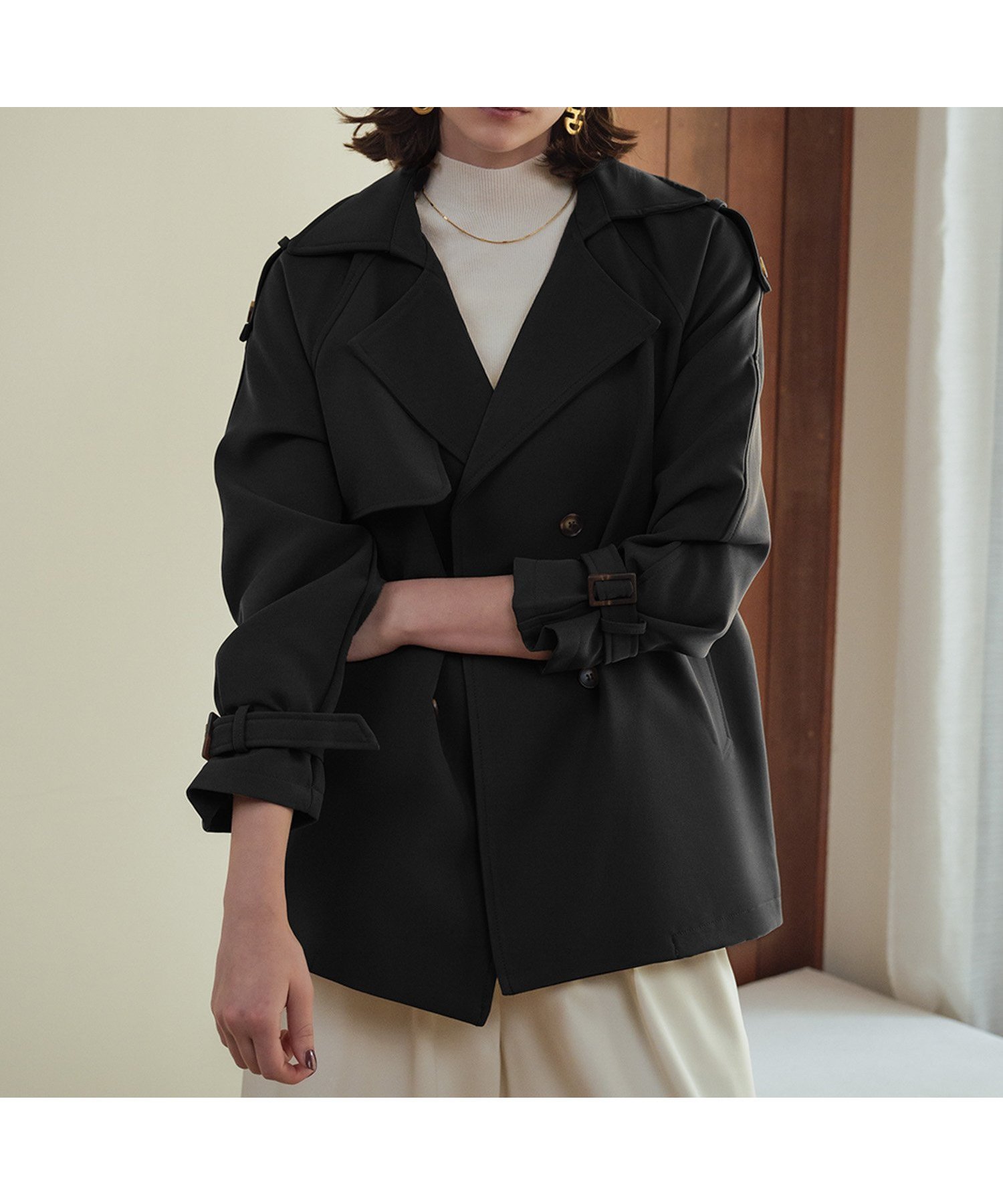 【ガール/GIRL】のトレンチコート ミドル丈 ハーフコート インテリア・キッズ・メンズ・レディースファッション・服の通販 founy(ファニー) 　ファッション　Fashion　レディースファッション　Fashion for Women　アウター　Coat / Outerwear Collection　コート・ロングコート・ピーコート　Long Coats, Peacoats & More　トレンチコート / 春秋の定番アウター　Trench Coats　ハーフ　Half, Half-Length　ミドル　Middle Length, Mid Height　エレガント 上品　Elegant　再入荷　Restock / Back in Stock　BK|ID: prp329100004728940 ipo3291000000034499368