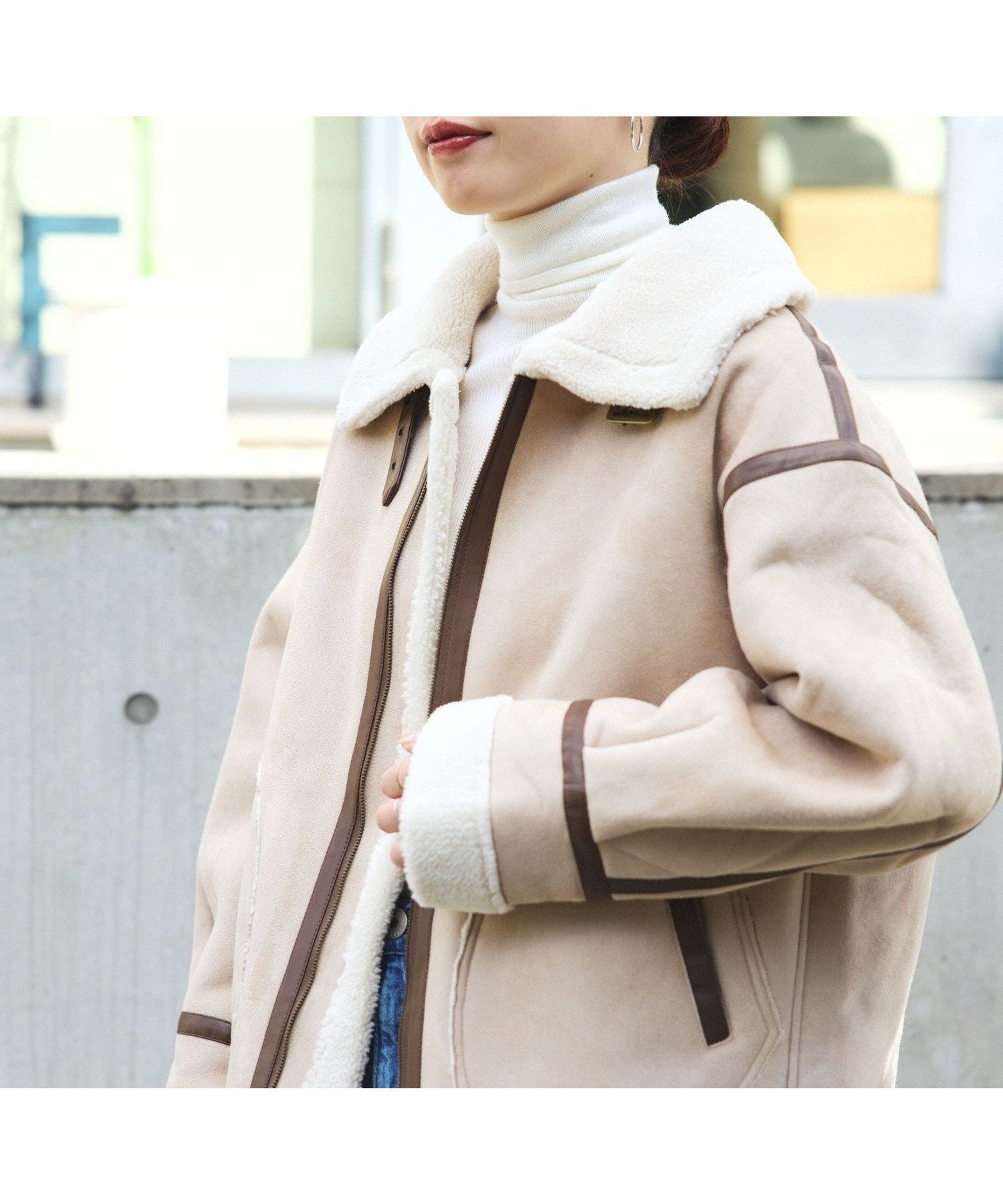 【ビームス ハート/BEAMS HEART】のフェイク ムートン フライト ジャケット 人気、トレンドファッション・服の通販 founy(ファニー) ファッション Fashion レディースファッション Fashion for Women アウター Coat / Outerwear Collection レディースジャケット・軽アウター Jackets インナー Innerwear ウェーブ Wavy Pattern クール Cool, Chic シンプル Simple, Minimal ジャケット Jacket, Outerwear スウェット / スエット Sweatshirt, Sweatwear ストレート Straight, Straight Cut スラックス Slacks, Dress Pants タイトスカート Pencil Skirt, Tight Skirt デニム Denim, Jeans Material トレンド Trend, Trending Now フェイク Faux, Fake フェミニン Feminine, Girly 防寒 Cold Protection, Winter-Ready ムートン Shearling, Mouton リアル Real, Realistic ロング Long, Long-Length 冬 Winter / This Winter おすすめ Recommended / Our Picks other-1|ID: prp329100004728967 ipo3291000000034881349