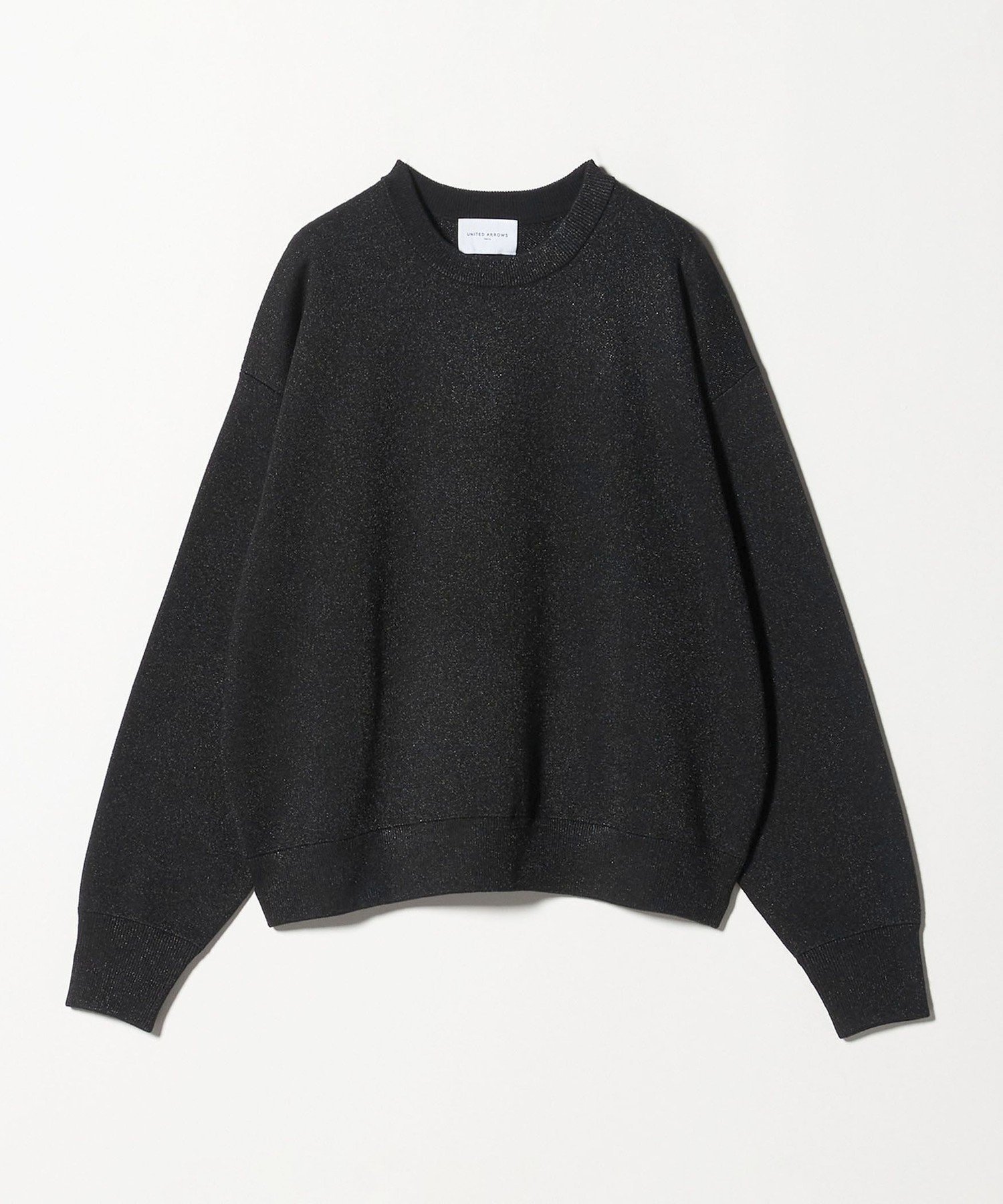 【ユナイテッドアローズ/UNITED ARROWS】のラメ ニット スウェット -ウォッシャブル- インテリア・キッズ・メンズ・レディースファッション・服の通販 founy(ファニー) 　ファッション　Fashion　レディースファッション　Fashion for Women　トップス・カットソー　Cut & Sew Tops　ニット　Knit Tops & Sweaters　レディースパーカー・カジュアルフーディー　Casual Hoodies & Sweatshirts　スウェット・クルーネックトップス　Sweatshirts & Crewnecks / Relaxed Fit Sweat Tops　おすすめ　Recommended / Our Picks　ウォッシャブル　Machine Washable　カットソー　Cut and Sewn Top　カーディガン　Cardigan, Knitwear　スウェット / スエット　Sweatshirt, Sweatwear　ワイド　Wide, Wide Fit　エレガント 上品　Elegant　人気　Popular, Best Seller　定番　Standard, Basic Item　BLACK|ID: prp329100004729051 ipo3291000000034164848