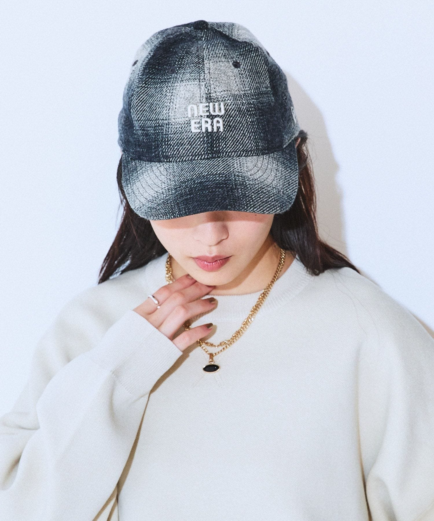 【ジーナシス/JEANASiS】のNEW ERA/チェックキャップ インテリア・キッズ・メンズ・レディースファッション・服の通販 founy(ファニー) 　ファッション　Fashion　レディースファッション　Fashion for Women　おすすめ　Recommended / Our Picks　キャップ　Cap, Baseball Cap　スポーツ　Sports, Activewear　チェック　Check, Plaid, Tartan　別注　Limited Edition, Custom Order　定番　Standard, Basic Item　ブラック系その他|ID: prp329100004729059 ipo3291000000034591832