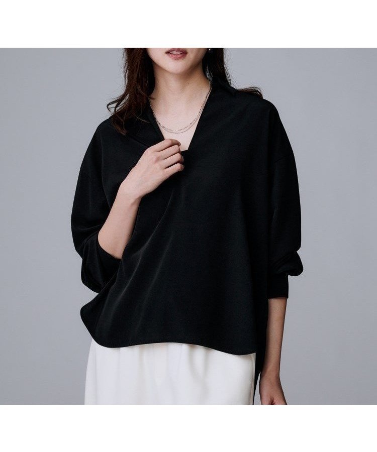 【アンタイトル/UNTITLED】の【セットアップ可/スキッパー/ゆったり】リラクパウダーシャツ 人気、トレンドファッション・服の通販 founy(ファニー) 　ファッション　Fashion　レディースファッション　Fashion for Women　トップス・カットソー　Cut & Sew Tops　シャツ・ブラウス・オフィスカジュアル　Elegant Blouses & Button-Ups　インナー　Innerwear　秋　Autumn　キャミソール　Camisole, Spaghetti Strap Top　ショルダー　Shoulder, Shoulder Strap　シルク　Silk, 100% Silk　スキッパー　Skipper, Open Collar　スクエア　Square, Square Shape　スマート　Smart, Elegant　セットアップ　Set-Up, Coordinated Outfit　タンク　Tank Top, Sleeveless Top　デニム　Denim, Jeans Material　ドロップ　Drop Shoulder, Dropped Style　パウダー　Powder, Soft Tone　ラウンド　Round, Round Neck　リラックス　Relax, Relaxed Fit　おすすめ　Recommended / Our Picks　エレガント 上品　Elegant　 other-1|ID: prp329100004729091 ipo3291000000034258821
