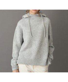 【ドレステリア/DRESSTERIOR】のカシミヤブレンドフードニット 人気、トレンドファッション・服の通販 founy(ファニー) ファッション Fashion レディースファッション Fashion for Women トップス・カットソー Cut & Sew Tops ニット Knit Tops & Sweaters スマート Smart, Elegant パターン Pattern, Design Print フロント Front, Front Design ホールガーメント WholeGarment, Seamless Knit |ID:prp329100004729115