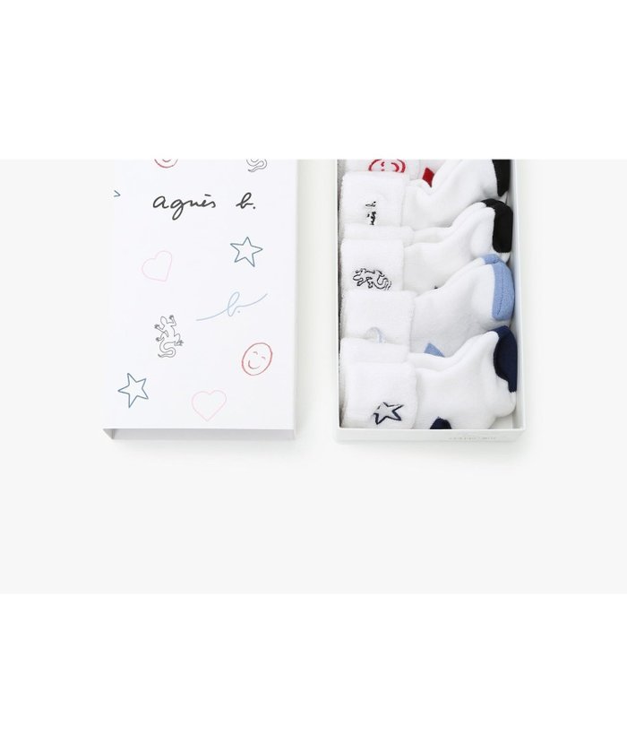【アニエスベー ファム/agnes b. / KIDS】のベビー アイコニック 刺繍 ソックスギフトセット インテリア・キッズ・メンズ・レディースファッション・服の通販 founy(ファニー) https://founy.com/ ファッション Fashion キッズファッション Fashion for Kids ギフト プレゼント Gift / Present ソックス Socks, Hosiery ベビー Baby, Babywear ボックス Boxy, Box Shape |ID: prp329100004729117 ipo3291000000034165061