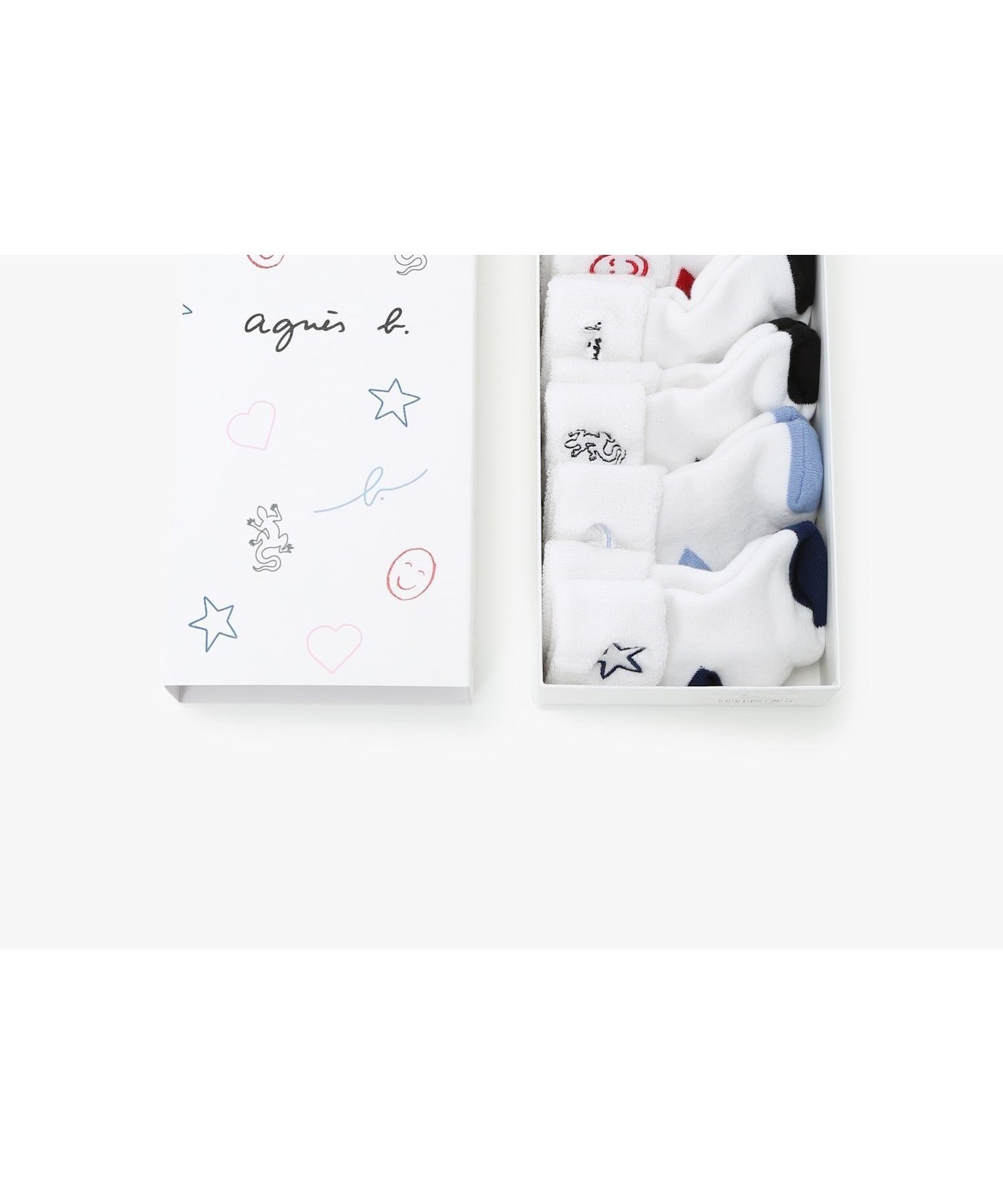 【アニエスベー ファム/agnes b. / KIDS】のベビー アイコニック 刺繍 ソックスギフトセット インテリア・キッズ・メンズ・レディースファッション・服の通販 founy(ファニー) 　ファッション　Fashion　キッズファッション　Fashion for Kids　ギフト プレゼント　Gift / Present　ソックス　Socks, Hosiery　ベビー　Baby, Babywear　ボックス　Boxy, Box Shape　マルチ|ID: prp329100004729117 ipo3291000000034165062