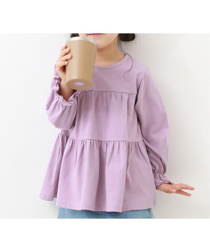 【デビロック/devirock / KIDS】のティアード長袖チュニック ロンT トップス インテリア・キッズ・メンズ・レディースファッション・服の通販 founy(ファニー) https://founy.com/ ファッション Fashion キッズファッション Fashion for Kids トップス・カットソー Cut & Sew Tops ギャザー Gathered, Ruffled スリーブ Sleeve, Long Sleeve / Short Sleeve チュニック Tunic, Long Top ティアード Tiered, Tiered Style デニム Denim, Jeans Material トレンド Trend, Trending Now 長袖 Long Sleeve, Full Sleeve フレア Flare, Flared |ID: prp329100004729122 ipo3291000000034165076
