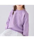 【デビロック/devirock / KIDS】のデビラボ ガールズ プリント ボリュームスリーブ 裏起毛トレーナー 25AW 002-ハート-Gライラック|ID: prp329100004729124 ipo3291000000034165089