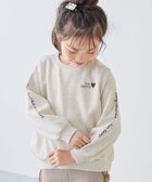 【デビロック/devirock / KIDS】のデビラボ ガールズ プリント ボリュームスリーブ 裏起毛トレーナー 25AW 009-袖ロゴ-オートミール|ID: prp329100004729124 ipo3291000000034165099