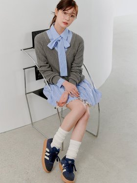 【スナイデル/SNIDEL】 シャツコンビチュニック人気、トレンドファッション・服の通販 founy(ファニー) ファッション Fashion レディースファッション Fashion for Women トップス・カットソー Cut & Sew Tops シャツ・ブラウス・オフィスカジュアル Elegant Blouses & Button-Ups ウェーブ Wavy Pattern ストライプ Stripe, Striped Pattern ストレート Straight, Straight Cut スマート Smart, Elegant トレンド Trend, Trending Now プリーツ Pleats, Pleated 無地 Plain, Solid Color レギンス Leggings, Stretch Pants レース Lace, Lace Fabric おすすめ Recommended / Our Picks エレガント 上品 Elegant |ID:prp329100004729125