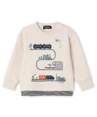 【ナルミヤ オンライン/NARUMIYA ONELINE / KIDS】の【人気商品再入荷】【直営店で取り扱い無し】電車アップリケ裾ボーダートレーナー 薄ベージュ|ID: prp329100004729127 ipo3291000000034165107