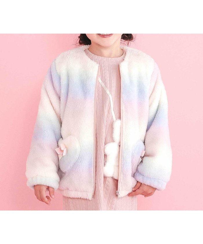 【ベベ オンライン ストア/BEBE ONLINE STORE / KIDS】のハートポケットオーロラボアジャケット(80~130cm) インテリア・キッズ・メンズ・レディースファッション・服の通販 founy(ファニー) https://founy.com/ ファッション Fashion キッズファッション Fashion for Kids 秋 Autumn カラフル Colorful Design コレクション Collection, Seasonal Line ジャケット Jacket, Outerwear チェック Check, Plaid, Tartan チャーム Charm, Pendant 長袖 Long Sleeve, Full Sleeve パープル Purple, Violet フレンチ French, French Style フロント Front, Front Design ベロア Velour, Soft Velvet ポケット Pocket, Pocket Detail ミックス Mix, Mixed Style モチーフ Motif, Design Theme リボン Ribbon, Bow A/W・秋冬 Autumn/Winter エレガント 上品 Elegant 2025年 2025 2025-2026秋冬・A/W Autumn/Winter 2025–26 AW25–26 |ID: prp329100004729129 ipo3291000000034165114