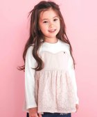【ベベ オンライン ストア/BEBE ONLINE STORE / KIDS】のハートレースドッキングトレーナー(80~130cm) オフホワイト×薄ピンク|ID: prp329100004729131 ipo3291000000034165122