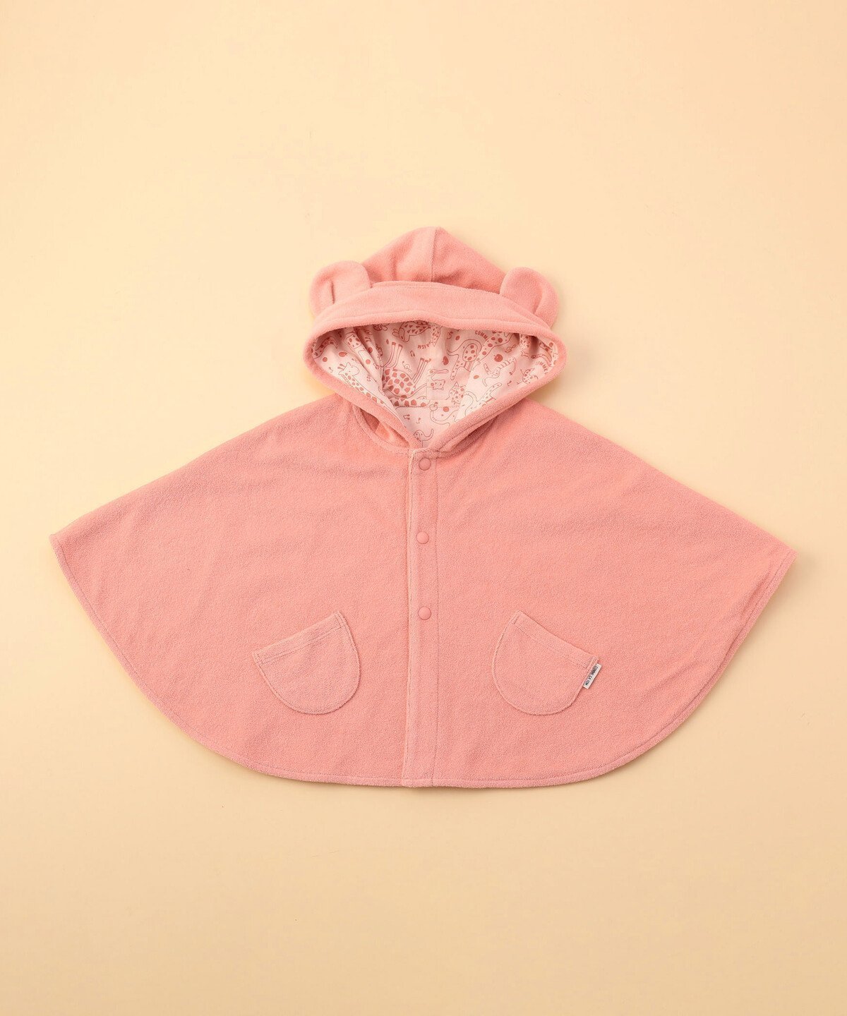 【コムサイズム/COMME CA ISM / KIDS】の【リバーシブル】動物柄プリント マント インテリア・キッズ・メンズ・レディースファッション・服の通販 founy(ファニー) 　ファッション　Fashion　キッズファッション　Fashion for Kids　吸水　Absorbent, Quick-Dry　ソックス　Socks, Hosiery　プリント　Print, Printed Pattern　ポケット　Pocket, Pocket Detail　リバーシブル　Reversible, Two-Sided　おすすめ　Recommended / Our Picks　ピンク|ID: prp329100004729133 ipo3291000000034165132