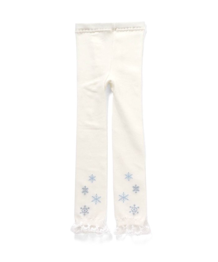 【エフオー オンラインストア/F.O.Online Store / KIDS】のお花・雪柄裾レースレギンス インテリア・キッズ・メンズ・レディースファッション・服の通販 founy(ファニー) https://founy.com/ ファッション Fashion キッズファッション Fashion for Kids ショート Short, Short Length チュール Tulip, Tulip Motif プリント Print, Printed Pattern レギンス Leggings, Stretch Pants レース Lace, Lace Fabric 冬 Winter / This Winter |ID: prp329100004729141 ipo3291000000034165166