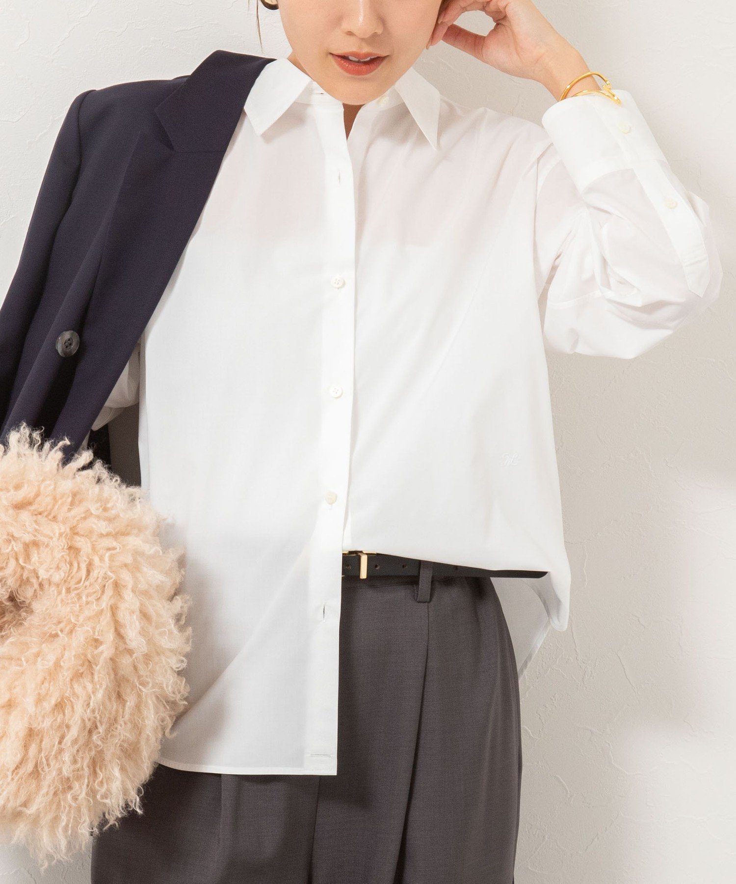 【ノーリーズ/NOLLEY'S】のウォッシャブル2WAYBasicレギュラーシャツ インテリア・キッズ・メンズ・レディースファッション・服の通販 founy(ファニー) 　ファッション　Fashion　レディースファッション　Fashion for Women　トップス・カットソー　Cut & Sew Tops　シャツ・ブラウス・オフィスカジュアル　Elegant Blouses & Button-Ups　インナー　Innerwear　ウォッシャブル　Machine Washable　カフス　Cuff Design　ストライプ　Stripe, Striped Pattern　定番　Standard, Basic Item　ブロード　Broadcloth, Fine Cotton　ベーシック　Basic, Essential　ボトム　Bottoms, Lower Wear　羽織　Haori, Light Jacket　無地　Plain, Solid Color　レギュラー　Regular, Standard Fit　ワンポイント　One Point, Statement Accent　おすすめ　Recommended / Our Picks　エレガント 上品　Elegant　2025年　2025　2025-2026秋冬・A/W　Autumn/Winter 2025–26 AW25–26　ホワイト|ID: prp329100004729156 ipo3291000000035049963