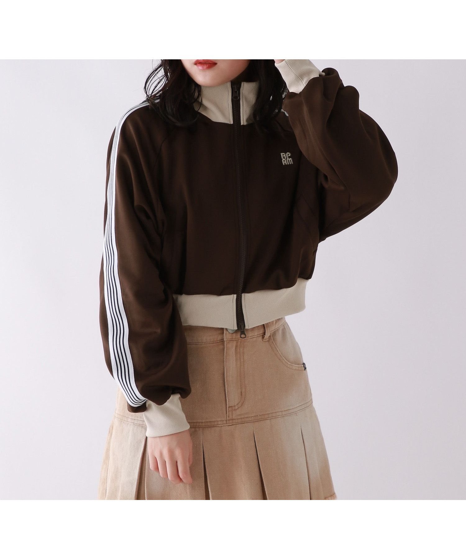 【レピピアルマリオ/repipi armario / KIDS】のショートトラックジャケット インテリア・キッズ・メンズ・レディースファッション・服の通販 founy(ファニー) 　ファッション　Fashion　キッズファッション　Fashion for Kids　アウター　Coat Outerwear /Kids　おすすめ　Recommended / Our Picks　インナー　Innerwear　ショート　Short, Short Length　ジャケット　Jacket, Outerwear　スポーツ　Sports, Activewear　チュール　Tulip, Tulip Motif　デニム　Denim, Jeans Material　レース　Lace, Lace Fabric　ロング　Long, Long-Length　定番　Standard, Basic Item　秋　Autumn　ブラウン58|ID: prp329100004729165 ipo3291000000034165269
