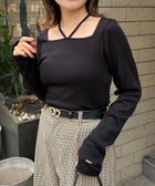 【ゼヴォン/Thevon】のチャーム付きホルターネックリブプルオーバー 人気、トレンドファッション・服の通販 founy(ファニー) ファッション Fashion レディースファッション Fashion for Women トップス・カットソー Cut & Sew Tops カジュアルプルオーバー・ニットトップス Pullovers & Knit Tops / Casual Pullovers スラックス Slacks, Dress Pants チャーム Charm, Pendant デコルテ Décolleté, Neckline フレア Flare, Flared マーメイド Mermaid, Fishtail Silhouette ワイド Wide, Wide Fit 再入荷 Restock / Back in Stock おすすめ Recommended / Our Picks 2025年 2025 2025-2026秋冬・A/W Autumn/Winter 2025–26 AW25–26 thumbnail ブラック|ID: prp329100004729236 ipo3291000000034900950