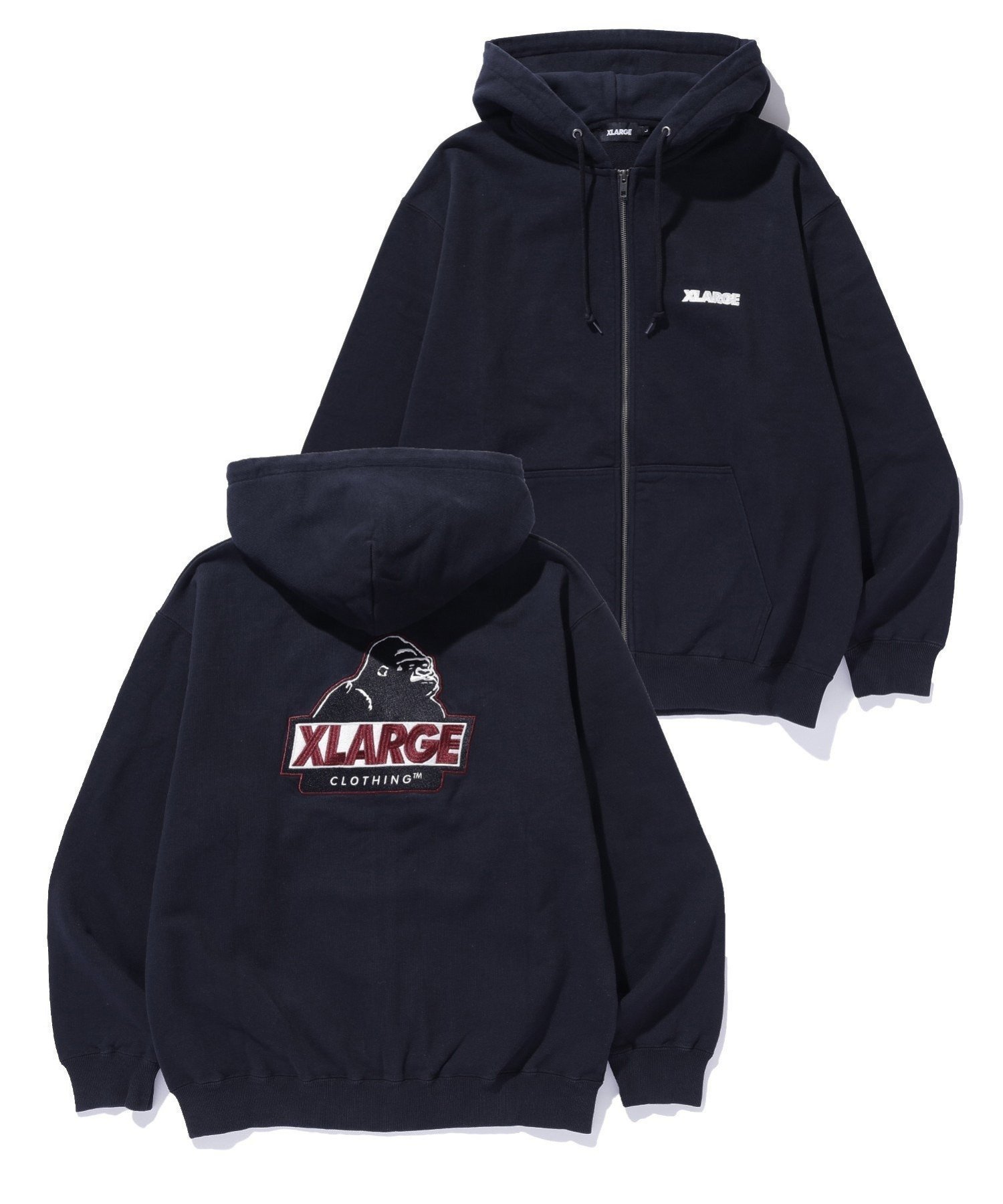 【エクストララージ/XLARGE / MEN】のSLANTED OG ZIP HOODED SWEATSHIRT XLARGE インテリア・キッズ・メンズ・レディースファッション・服の通販 founy(ファニー) 　ファッション　Fashion　メンズファッション　Fashion for Men　トップス・カットソー　Cut & Sew Tops　パーカー・フーディー / カジュアルコーデ　Hoodies & Parkas　メンズシャツ　Shirts　おすすめ　Recommended / Our Picks　ベーシック　Basic, Essential　ワイド　Wide, Wide Fit　BLACK|ID: prp329100004729334 ipo3291000000034165932