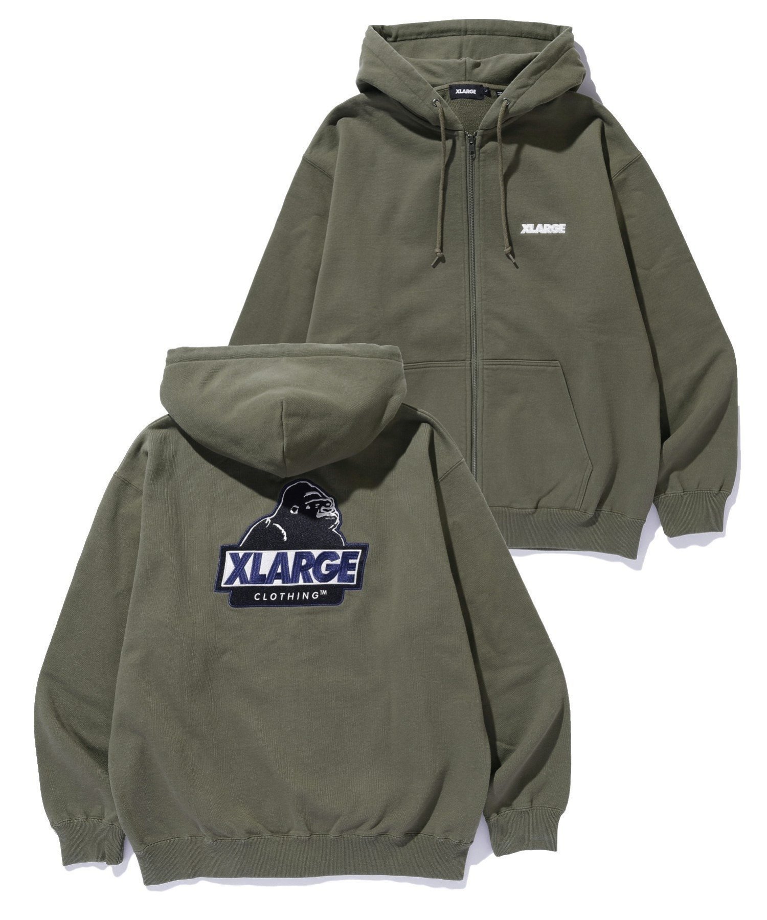 【エクストララージ/XLARGE / MEN】のSLANTED OG ZIP HOODED SWEATSHIRT XLARGE インテリア・キッズ・メンズ・レディースファッション・服の通販 founy(ファニー) 　ファッション　Fashion　メンズファッション　Fashion for Men　トップス・カットソー　Cut & Sew Tops　パーカー・フーディー / カジュアルコーデ　Hoodies & Parkas　メンズシャツ　Shirts　おすすめ　Recommended / Our Picks　ベーシック　Basic, Essential　ワイド　Wide, Wide Fit　OLIVE|ID: prp329100004729334 ipo3291000000034165933