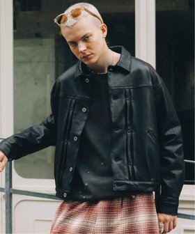 【ジャーナルスタンダード/JOURNAL STANDARD / MEN】のニュージーランド ラムレザー トラッカージャケット 人気、トレンドファッション・服の通販 founy(ファニー) ファッション Fashion メンズファッション Fashion for Men ヴィンテージ Vintage Style |ID:prp329100004729338