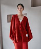 【レプシィム ローリーズファーム/LEPSIM LOWRYS FARM】の7ゲージリブVネックカーディガン レッド36|ID: prp329100004729345 ipo3291000000034690363