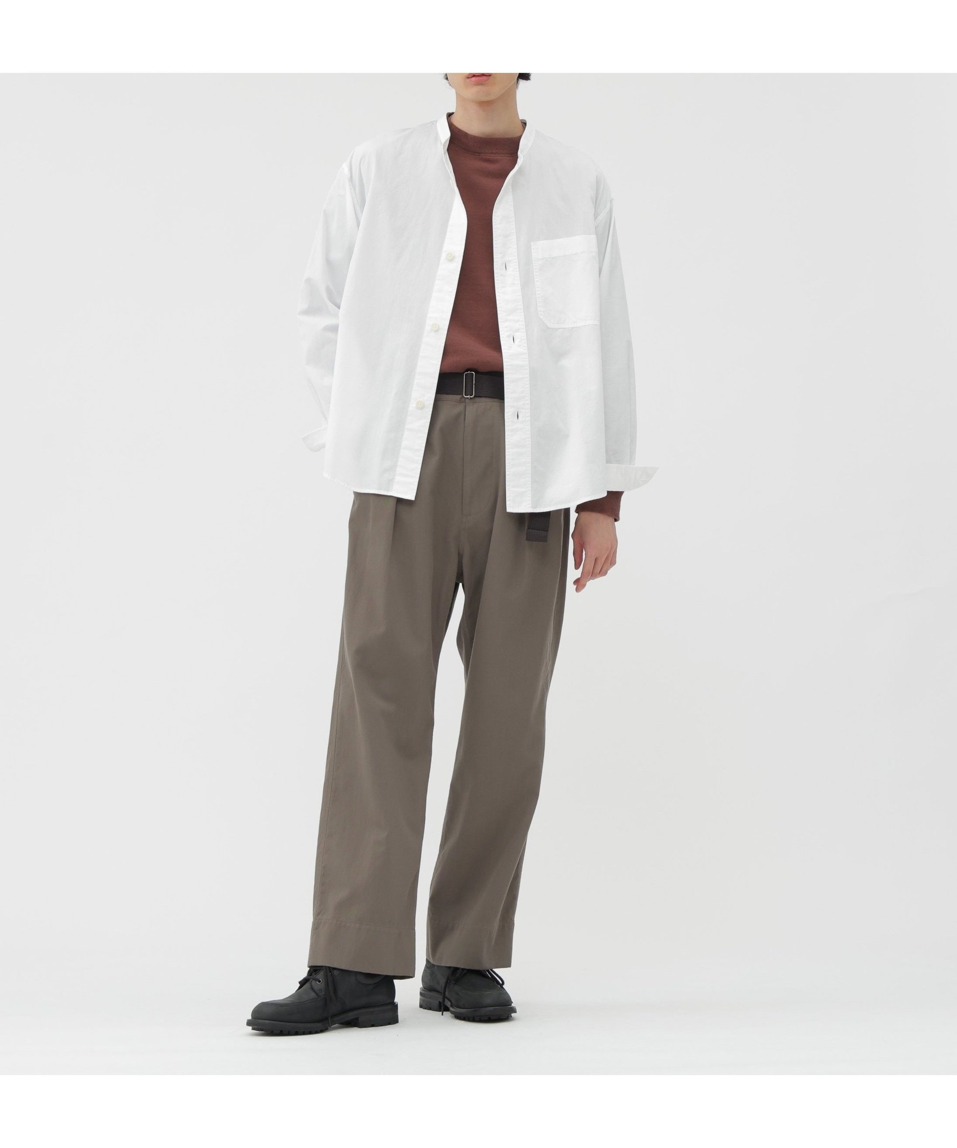 【マーガレット ハウエル/MARGARET HOWELL / MEN】のWOOL COTTON TWILL TROUSERS インテリア・キッズ・メンズ・レディースファッション・服の通販 founy(ファニー) 　ファッション　Fashion　メンズファッション　Fashion for Men　アクリル　Acrylic Material　センター　Center, Center Line　ツイル　Twist, Twisted Detail　フロント　Front, Front Design　マニッシュ　Mannish, Boyish　ループ　Loop, Loop Knit　ワイド　Wide, Wide Fit　ワーク　Workwear, Utility Style　DARK STONE4|ID: prp329100004729431 ipo3291000000034216812