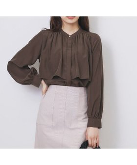 【インデックス/INDEX】のサテンバンドカラーブラウス【洗濯機OK/イージーアイロン】 人気、トレンドファッション・服の通販 founy(ファニー) ファッション Fashion レディースファッション Fashion for Women トップス・カットソー Cut & Sew Tops シャツ・ブラウス・オフィスカジュアル Elegant Blouses & Button-Ups エレガント 上品 Elegant 洗える Machine Washable カフス Cuff Design ギャザー Gathered, Ruffled サテン Satin, Glossy Fabric シンプル Simple, Minimal スマート Smart, Elegant トレンド Trend, Trending Now ドレープ Drape, Draping Fabric なめらか Smooth, Silky Texture バランス Balance, Style Balance パウダー Powder, Soft Tone フロント Front, Front Design |ID:prp329100004729457