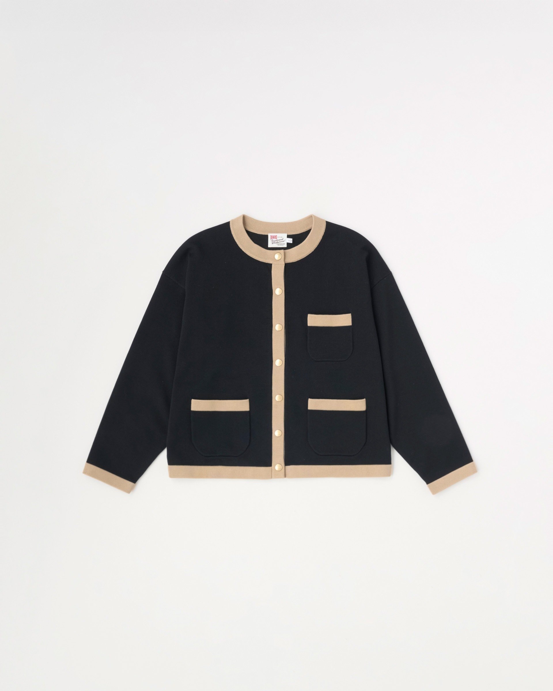 【トラディショナル ウェザーウェア/TWW / Traditional Weatherwear】のARKLEY KNIT インテリア・キッズ・メンズ・レディースファッション・服の通販 founy(ファニー) 　ファッション　Fashion　レディースファッション　Fashion for Women　トップス・カットソー　Cut & Sew Tops　ニット　Knit Tops & Sweaters　バランス　Balance, Style Balance　ブロック　Block, Solid Block Pattern　ブラック×フォーン|ID: prp329100004729513 ipo3291000000034239614