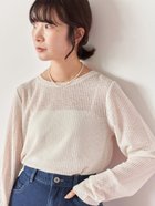 【サマンサモスモス/Samansa Mos2】のシアーリブロンT 人気、トレンドファッション・服の通販 founy(ファニー) ファッション Fashion レディースファッション Fashion for Women トップス・カットソー Cut & Sew Tops ロングTシャツ・Tシャツ Longline T-Shirts & Tees インナー Innerwear シアー Sheer, See-Through フィット Fit, Slim Fit フォルム Silhouette, Form ベーシック Basic, Essential ロング Long, Long-Length thumbnail キナリ|ID: prp329100004730051 ipo3291000000034350840
