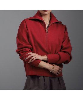 【サロン アダム エ ロペ/SALON adam et rope'】のハーフジップウールニットスウェットプルオーバー 人気、トレンドファッション・服の通販 founy(ファニー) ファッション Fashion レディースファッション Fashion for Women トップス・カットソー Cut & Sew Tops ニット Knit Tops & Sweaters レディースパーカー・カジュアルフーディー Casual Hoodies & Sweatshirts カジュアルプルオーバー・ニットトップス Pullovers & Knit Tops / Casual Pullovers スウェット・クルーネックトップス Sweatshirts & Crewnecks / Relaxed Fit Sweat Tops カーディガン Cardigan, Knitwear クロップド Cropped, Short Length スウェット / スエット Sweatshirt, Sweatwear スキッパー Skipper, Open Collar スタンド Stand Collar, Upright Stand スニーカー Sneakers, Trainers スラックス Slacks, Dress Pants デニム Denim, Jeans Material トレンド Trend, Trending Now ボトム Bottoms, Lower Wear ワイド Wide, Wide Fit A/W・秋冬 Autumn/Winter エレガント 上品 Elegant |ID:prp329100004730068