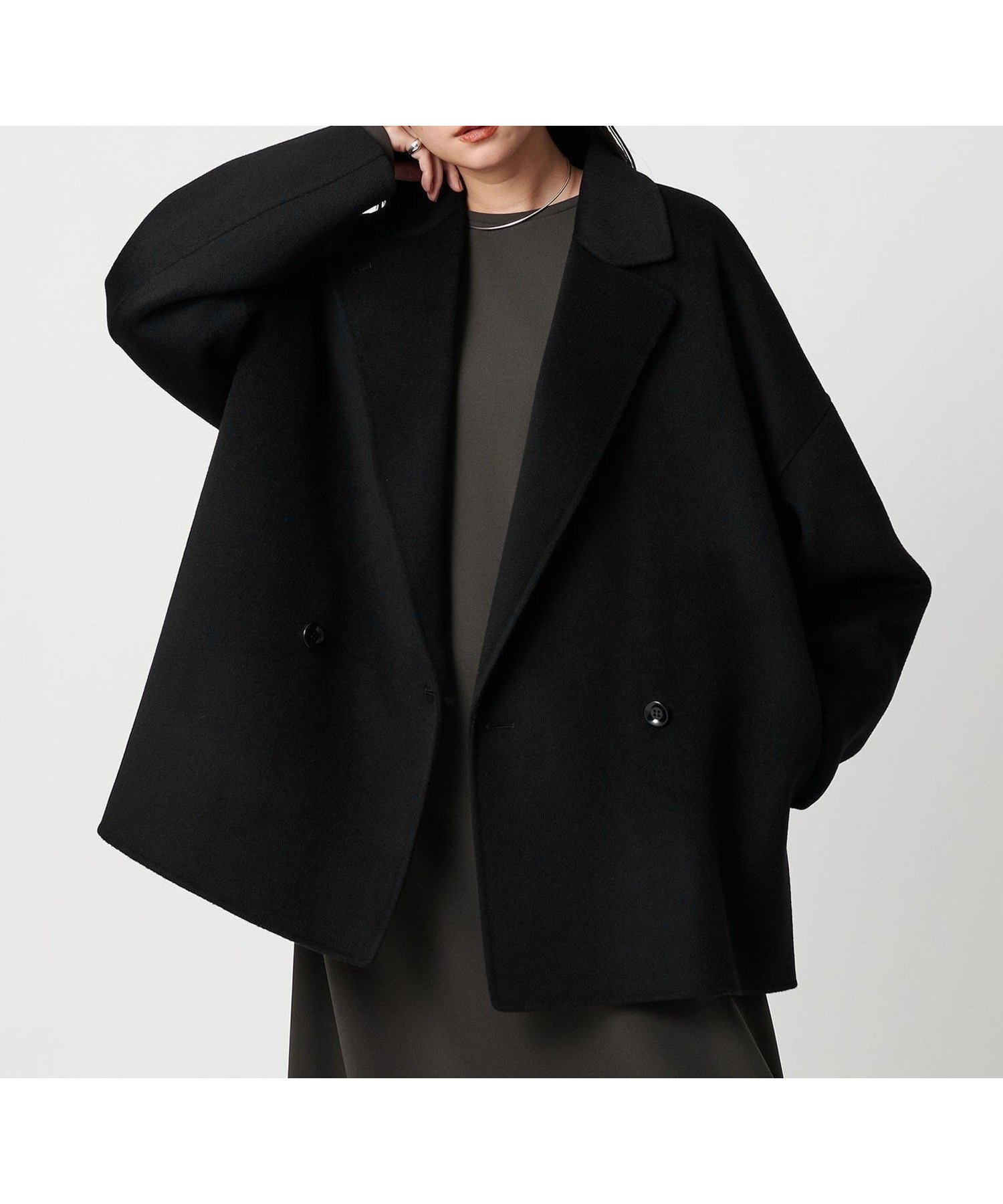 【ユナイテッドアローズ/UNITED ARROWS】のMARW UNITED ARROWS リバー ミドル丈 コート インテリア・キッズ・メンズ・レディースファッション・服の通販 founy(ファニー) 　ファッション　Fashion　レディースファッション　Fashion for Women　アウター　Coat / Outerwear Collection　コート・ロングコート・ピーコート　Long Coats, Peacoats & More　ジャケット　Jacket, Outerwear　人気　Popular, Best Seller　ポケット　Pocket, Pocket Detail　ミドル　Middle Length, Mid Height　ビジネス 仕事 通勤　Business / Work / Commuting　BLACK|ID: prp329100004730079 ipo3291000000034726823