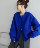 【ディスコート/Discoat】の【新色追加!/WEB限定】Wジップスポンディッシュクルーカーディガン ブルー|ID: prp329100004730081 ipo3291000000034169821