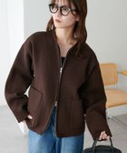 【ディスコート/Discoat】の【新色追加!/WEB限定】Wジップスポンディッシュクルーカーディガン ブラウン|ID: prp329100004730081 ipo3291000000034169826