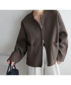 【ディスコート/Discoat】の【新色追加!/WEB限定】Wジップスポンディッシュクルーカーディガン モカ|ID: prp329100004730081 ipo3291000000034169828