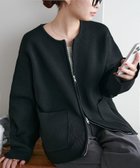 【ディスコート/Discoat】の【新色追加!/WEB限定】Wジップスポンディッシュクルーカーディガン ブラック|ID: prp329100004730081 ipo3291000000034169834