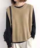 【ミニミニストア/miniministore】のニットベスト レディースチョッキ 重ね着 ベージュ|ID: prp329100004730128 ipo3291000000034245239