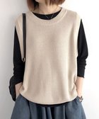 【ミニミニストア/miniministore】のニットベスト レディースチョッキ 重ね着 アイボリー|ID: prp329100004730128 ipo3291000000034245249