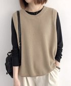 【ミニミニストア/miniministore】のニットベスト レディースチョッキ 重ね着 ライトベージュ|ID: prp329100004730128 ipo3291000000034245251