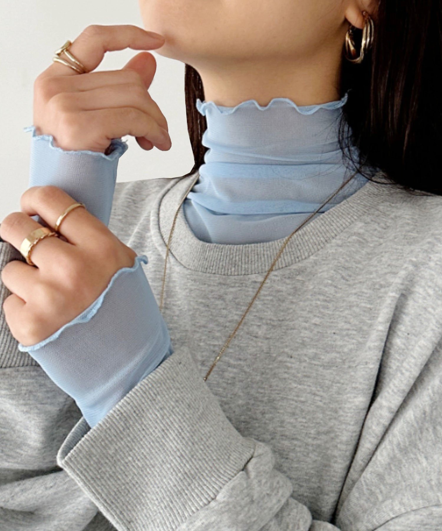 【アウトフィッター ラボ/Outfitter lab】の【ベストセラー/全20色展開】メロウハイネックシアーインナートップス インテリア・キッズ・メンズ・レディースファッション・服の通販 founy(ファニー) ファッション Fashion レディースファッション Fashion for Women アウター Coat / Outerwear Collection トップス・カットソー Cut & Sew Tops ベスト&ジレ / 重ね着スタイル Vests & Gilets インナー Innerwear カーディガン Cardigan, Knitwear キャミソール Camisole, Spaghetti Strap Top キャミワンピース Cami Dress, Slip Dress シアー Sheer, See-Through シンプル Simple, Minimal ジャケット Jacket, Outerwear スウェット / スエット Sweatshirt, Sweatwear チューブ Tube, Tube Top トレンド Trend, Trending Now 定番 Standard, Basic Item 長袖 Long Sleeve, Full Sleeve ビスチェ Bustier, Corset Top フリル Frill, Ruffle ベスト Vest, Waistcoat A/W・秋冬 Autumn/Winter S/S・春夏 SS, Spring/Summer, Warm Season プチプライス・低価格 Affordable / Budget Price おすすめ Recommended / Our Picks 夏 Summer エレガント 上品 Elegant ビジネス 仕事 通勤 Business / Work / Commuting ライトブルー|ID: prp329100004730149 ipo3291000000034389560