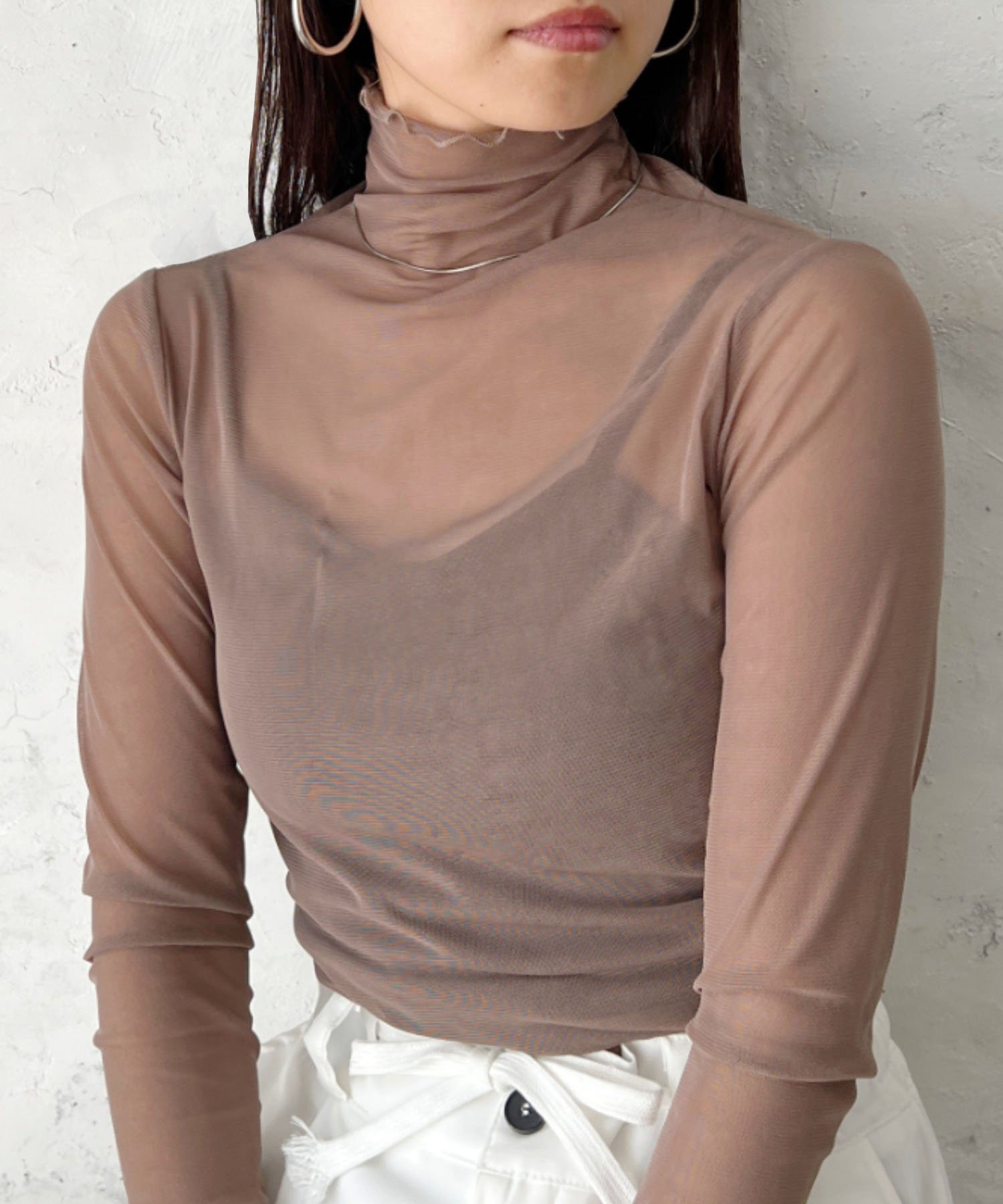 【アウトフィッター ラボ/Outfitter lab】の【ベストセラー/全20色展開】メロウハイネックシアーインナートップス インテリア・キッズ・メンズ・レディースファッション・服の通販 founy(ファニー) ファッション Fashion レディースファッション Fashion for Women アウター Coat / Outerwear Collection トップス・カットソー Cut & Sew Tops ベスト&ジレ / 重ね着スタイル Vests & Gilets インナー Innerwear カーディガン Cardigan, Knitwear キャミソール Camisole, Spaghetti Strap Top キャミワンピース Cami Dress, Slip Dress シアー Sheer, See-Through シンプル Simple, Minimal ジャケット Jacket, Outerwear スウェット / スエット Sweatshirt, Sweatwear チューブ Tube, Tube Top トレンド Trend, Trending Now 定番 Standard, Basic Item 長袖 Long Sleeve, Full Sleeve ビスチェ Bustier, Corset Top フリル Frill, Ruffle ベスト Vest, Waistcoat A/W・秋冬 Autumn/Winter S/S・春夏 SS, Spring/Summer, Warm Season プチプライス・低価格 Affordable / Budget Price おすすめ Recommended / Our Picks 夏 Summer エレガント 上品 Elegant ビジネス 仕事 通勤 Business / Work / Commuting モカ|ID: prp329100004730149 ipo3291000000034389563