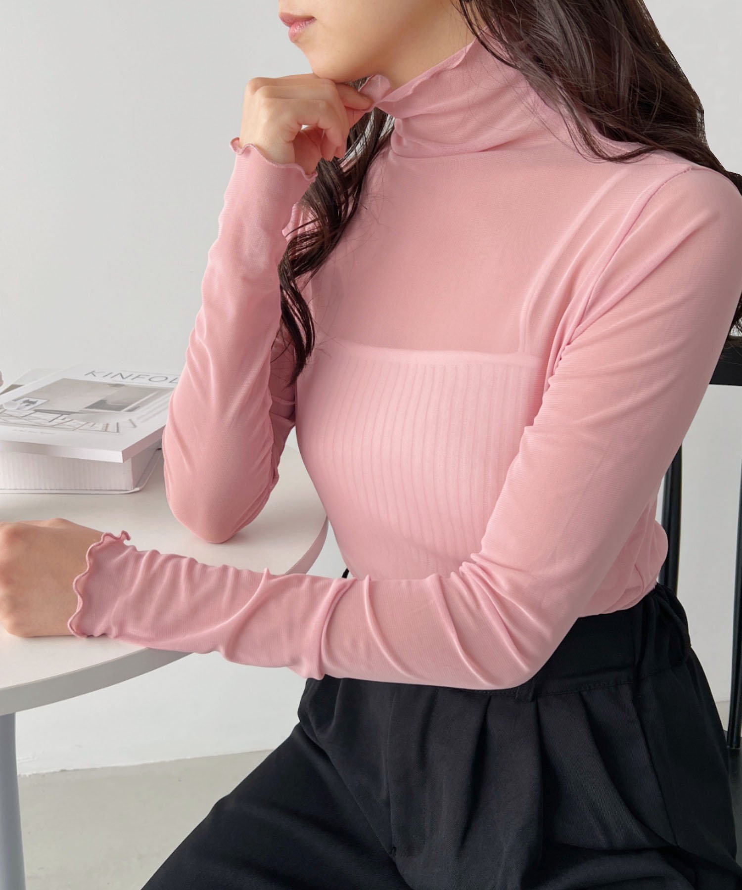 【アウトフィッター ラボ/Outfitter lab】の【ベストセラー/全20色展開】メロウハイネックシアーインナートップス インテリア・キッズ・メンズ・レディースファッション・服の通販 founy(ファニー) ファッション Fashion レディースファッション Fashion for Women アウター Coat / Outerwear Collection トップス・カットソー Cut & Sew Tops ベスト&ジレ / 重ね着スタイル Vests & Gilets インナー Innerwear カーディガン Cardigan, Knitwear キャミソール Camisole, Spaghetti Strap Top キャミワンピース Cami Dress, Slip Dress シアー Sheer, See-Through シンプル Simple, Minimal ジャケット Jacket, Outerwear スウェット / スエット Sweatshirt, Sweatwear チューブ Tube, Tube Top トレンド Trend, Trending Now 定番 Standard, Basic Item 長袖 Long Sleeve, Full Sleeve ビスチェ Bustier, Corset Top フリル Frill, Ruffle ベスト Vest, Waistcoat A/W・秋冬 Autumn/Winter S/S・春夏 SS, Spring/Summer, Warm Season プチプライス・低価格 Affordable / Budget Price おすすめ Recommended / Our Picks 夏 Summer エレガント 上品 Elegant ビジネス 仕事 通勤 Business / Work / Commuting ピンク|ID: prp329100004730149 ipo3291000000034389571