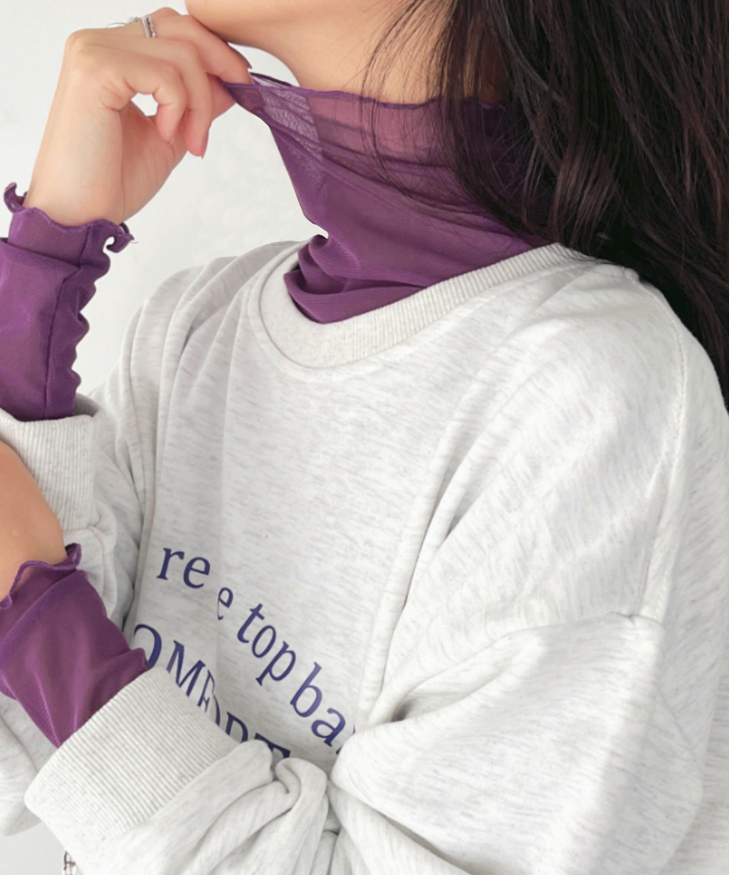 【アウトフィッター ラボ/Outfitter lab】の【ベストセラー/全20色展開】メロウハイネックシアーインナートップス インテリア・キッズ・メンズ・レディースファッション・服の通販 founy(ファニー) 　ファッション　Fashion　レディースファッション　Fashion for Women　アウター　Coat / Outerwear Collection　トップス・カットソー　Cut & Sew Tops　ベスト&ジレ / 重ね着スタイル　Vests & Gilets　インナー　Innerwear　カーディガン　Cardigan, Knitwear　キャミソール　Camisole, Spaghetti Strap Top　キャミワンピース　Cami Dress, Slip Dress　シアー　Sheer, See-Through　シンプル　Simple, Minimal　ジャケット　Jacket, Outerwear　スウェット / スエット　Sweatshirt, Sweatwear　チューブ　Tube, Tube Top　トレンド　Trend, Trending Now　定番　Standard, Basic Item　長袖　Long Sleeve, Full Sleeve　ビスチェ　Bustier, Corset Top　フリル　Frill, Ruffle　ベスト　Vest, Waistcoat　A/W・秋冬　Autumn/Winter　S/S・春夏　SS, Spring/Summer, Warm Season　プチプライス・低価格　Affordable / Budget Price　おすすめ　Recommended / Our Picks　夏　Summer　エレガント 上品　Elegant　ビジネス 仕事 通勤　Business / Work / Commuting　パープル|ID: prp329100004730149 ipo3291000000034833768