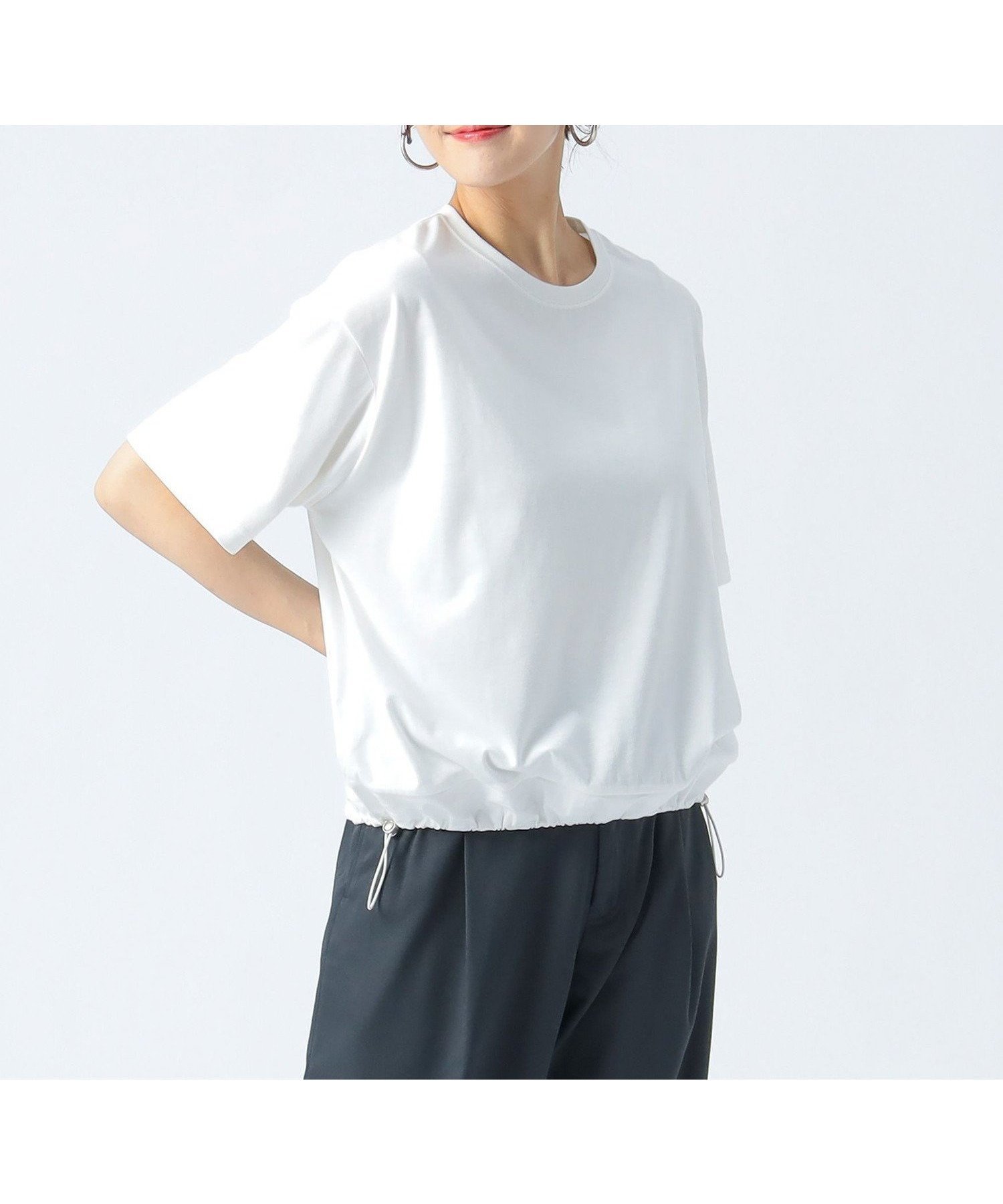 【ビームス ハート/BEAMS HEART】の【洗濯機洗い可】異素材 ドロスト プルオーバー 25SS 半袖 トップス ドローコード インテリア・キッズ・メンズ・レディースファッション・服の通販 founy(ファニー) 　ファッション　Fashion　レディースファッション　Fashion for Women　トップス・カットソー　Cut & Sew Tops　カジュアルプルオーバー・ニットトップス　Pullovers & Knit Tops / Casual Pullovers　2025年　2025　2025春夏・S/S　Spring/Summer 2025 SS25　ウェーブ　Wavy Pattern　カットソー　Cut and Sewn Top　コンビ　Combo, Combination Style　スポーツ　Sports, Activewear　トレンド　Trend, Trending Now　ドローコード　Drawcord, Drawstring Cord　バランス　Balance, Style Balance　フロント　Front, Front Design　ブロード　Broadcloth, Fine Cotton　ワイド　Wide, Wide Fit　半袖　Short Sleeve, Half Sleeve　OFF WHITE|ID: prp329100004730162 ipo3291000000034289995