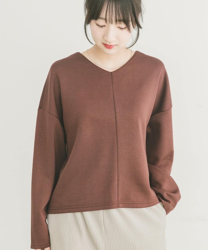 【アイテムズアーバンリサーチ/ITEMS URBAN RESEARCH】のポンチVネックカットソー インテリア・キッズ・メンズ・レディースファッション・服の通販 founy(ファニー) https://founy.com/ ファッション Fashion レディースファッション Fashion for Women トップス・カットソー Cut & Sew Tops カットソー・ベーシックTシャツ Cut-and-Sewn Tops / Stretch Tees & Basics Vネックトップス V-Neck Tops / V-Cut Neckline Shirts 2025年 2025 2025-2026秋冬・A/W Autumn/Winter 2025–26 AW25–26 冬 Winter / This Winter カーディガン Cardigan, Knitwear シンプル Simple, Minimal ジャケット Jacket, Outerwear ストレッチ Stretch, Stretchy Fabric エレガント 上品 Elegant ビジネス 仕事 通勤 Business / Work / Commuting A/W・秋冬 Autumn/Winter |ID: prp329100004730170 ipo3291000000034244726