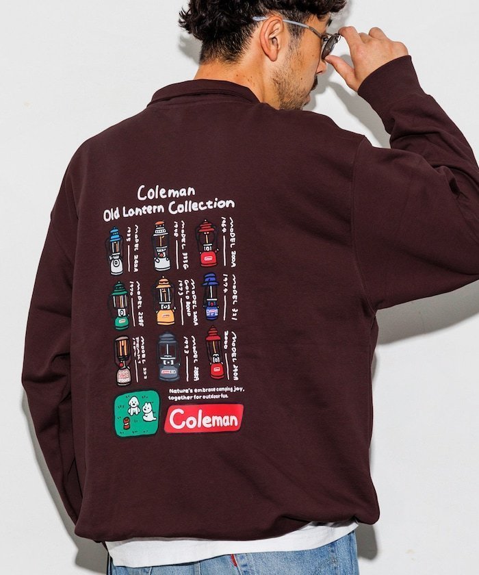 【フリークスストア/FREAK'S STORE】のColeman×matsui×FREAK S STORE 別注 コールマン matsui Lantern ドローコード ハーフジップ スウェット インテリア・キッズ・メンズ・レディースファッション・服の通販 founy(ファニー) 　ファッション　Fashion　レディースファッション　Fashion for Women　トップス・カットソー　Cut & Sew Tops　レディースパーカー・カジュアルフーディー　Casual Hoodies & Sweatshirts　スウェット・クルーネックトップス　Sweatshirts & Crewnecks / Relaxed Fit Sweat Tops　アウトドア　Outdoor Clothing　イラスト　Illustration　カーゴパンツ　Cargo Pants, Utility Pants　グラフィック　Graphic, Graphic Design　コーデュロイ　Corduroy, Cord Fabric　シンプル　Simple, Minimal　スウェット / スエット　Sweatshirt, Sweatwear　スラックス　Slacks, Dress Pants　デニム　Denim, Jeans Material　ドローコード　Drawcord, Drawstring Cord　定番　Standard, Basic Item　人気　Popular, Best Seller　バランス　Balance, Style Balance　フィット　Fit, Slim Fit　フロント　Front, Front Design　プリント　Print, Printed Pattern　ボトム　Bottoms, Lower Wear　別注　Limited Edition, Custom Order　リラックス　Relax, Relaxed Fit　レギュラー　Regular, Standard Fit　ワンポイント　One Point, Statement Accent　A/W・秋冬　Autumn/Winter　冬　Winter / This Winter　おすすめ　Recommended / Our Picks　犬　Dog　ブラウン|ID: prp329100004730180 ipo3291000000034170255