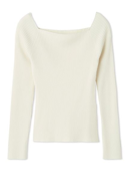 【フレイ アイディー/FRAY I.D】のオフショルデコルテリブニット/ウォッシャブル 人気、トレンドファッション・服の通販 founy(ファニー) ファッション Fashion レディースファッション Fashion for Women トップス・カットソー Cut & Sew Tops ニット Knit Tops & Sweaters ウォッシャブル Machine Washable シルク Silk, 100% Silk シンプル Simple, Minimal スクエア Square, Square Shape スマート Smart, Elegant スリット Slit, Slit Detail デコルテ Décolleté, Neckline 人気 Popular, Best Seller ベーシック Basic, Essential リブニット Rib Knit, Ribbed Knit ワイド Wide, Wide Fit エレガント 上品 Elegant other-1|ID: prp329100004730205 ipo3291000000034543215